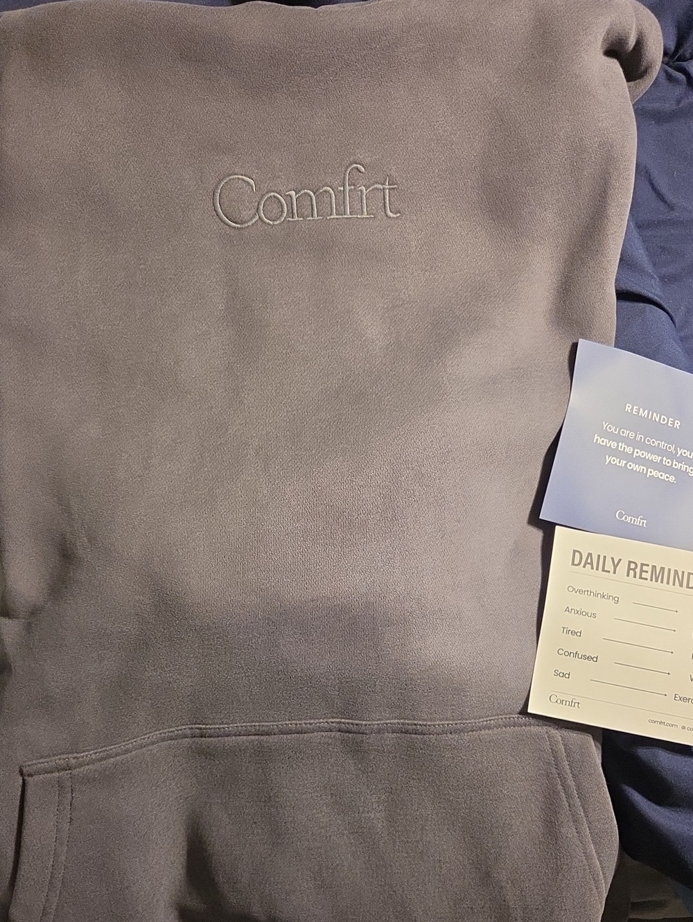 Men's NWT Hoodie in steel gray. Comfrt Brand